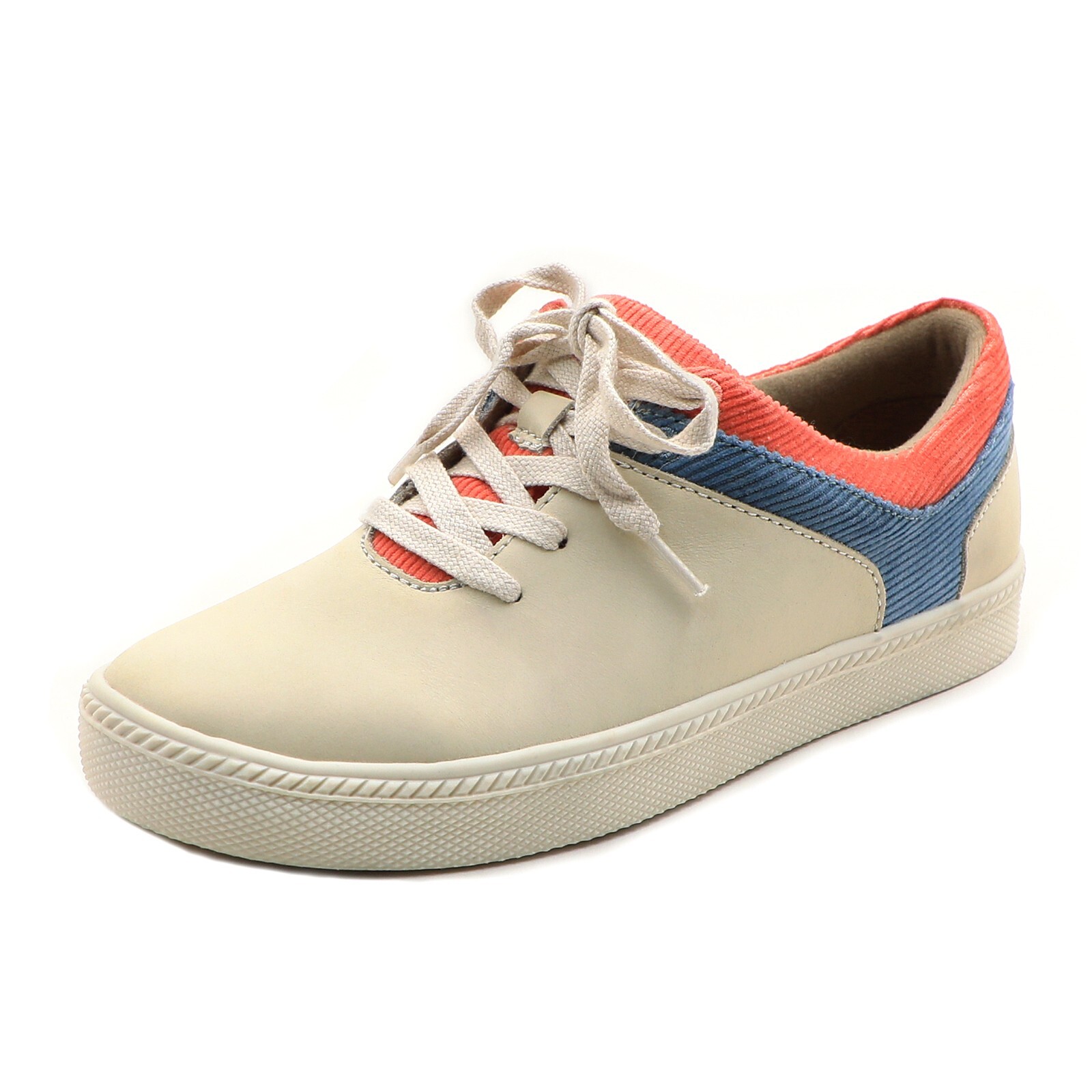 Women\'s Genuine Leather Casual Corduroy Low Top Trim Sneaker
