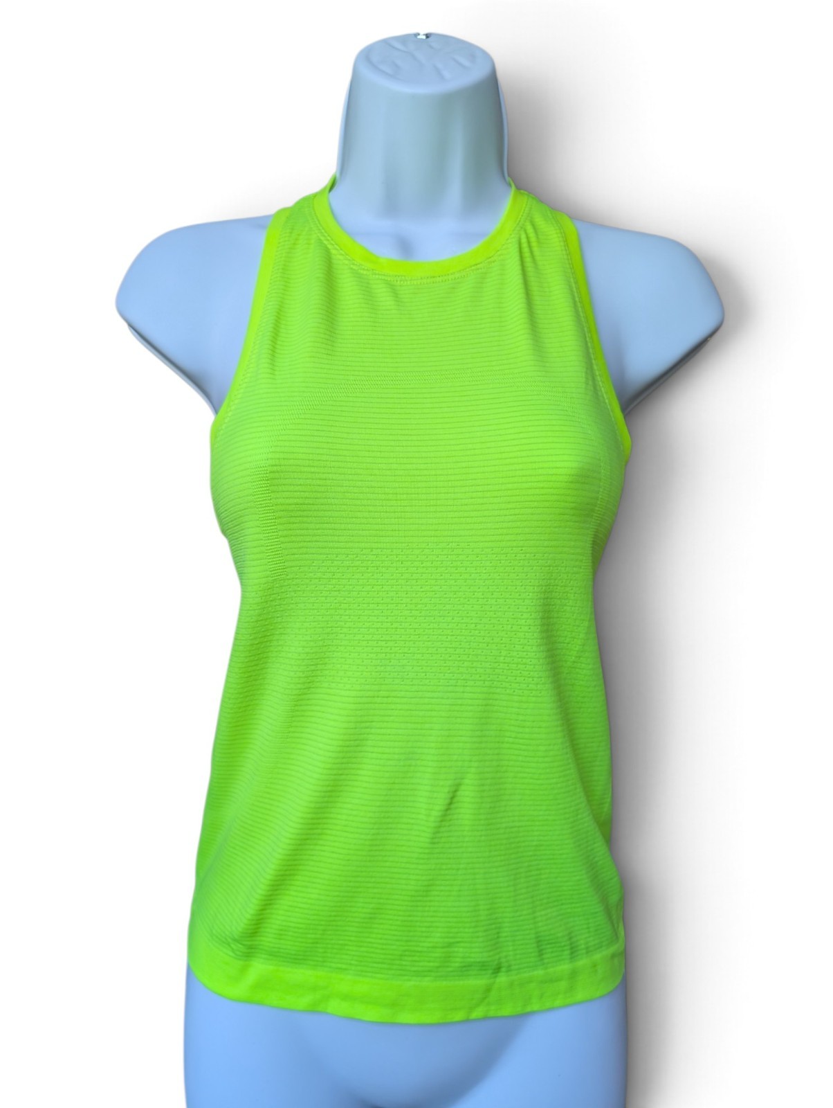 Lot of 2 Lululemon Swiftly Tech Racerback Tank Tops Womens Size 2 Neon Green