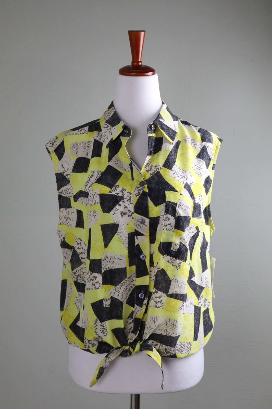 EQUIPMENT Femme NWT $194 Diem Tie Front 100% Silk Shirt Top Size Small
