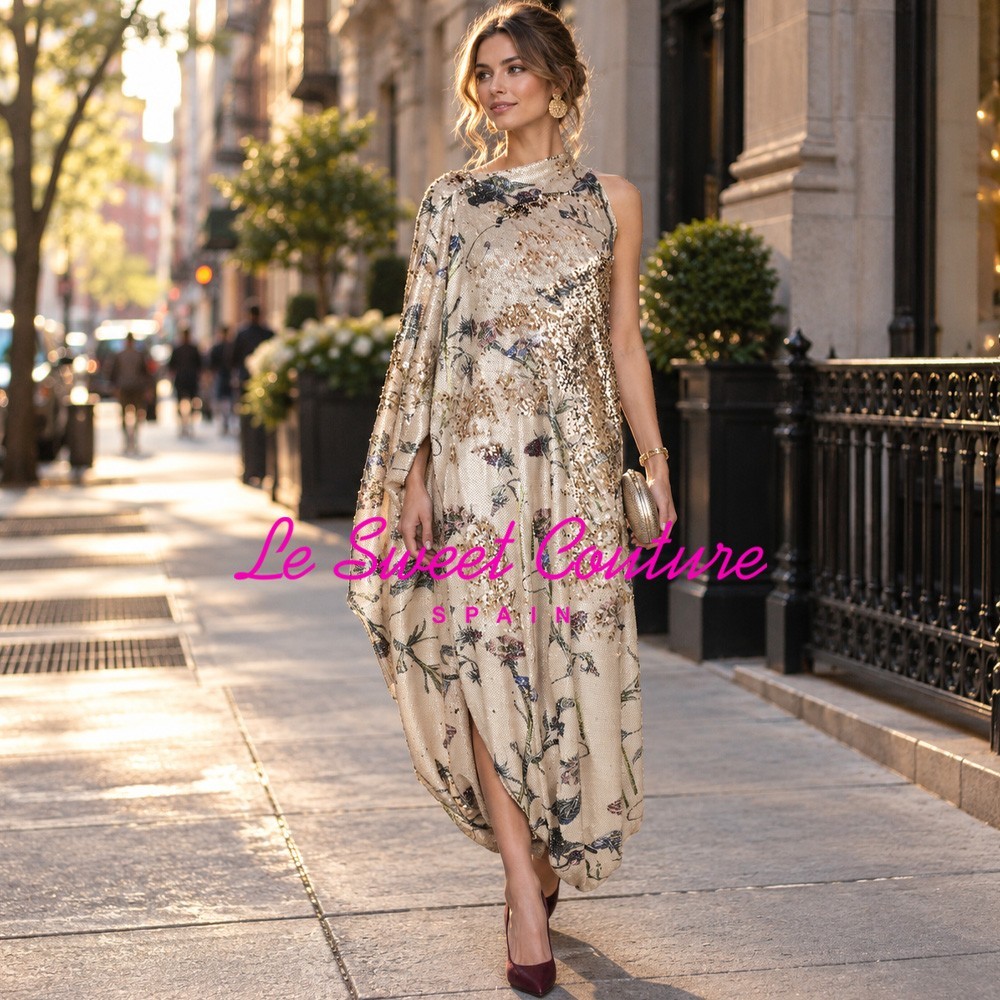 ZARA X BAISI GUADAGNINO WOMAN FW26 PRINTED SEQUIN DRESS ALL SIZES 0869/900/020