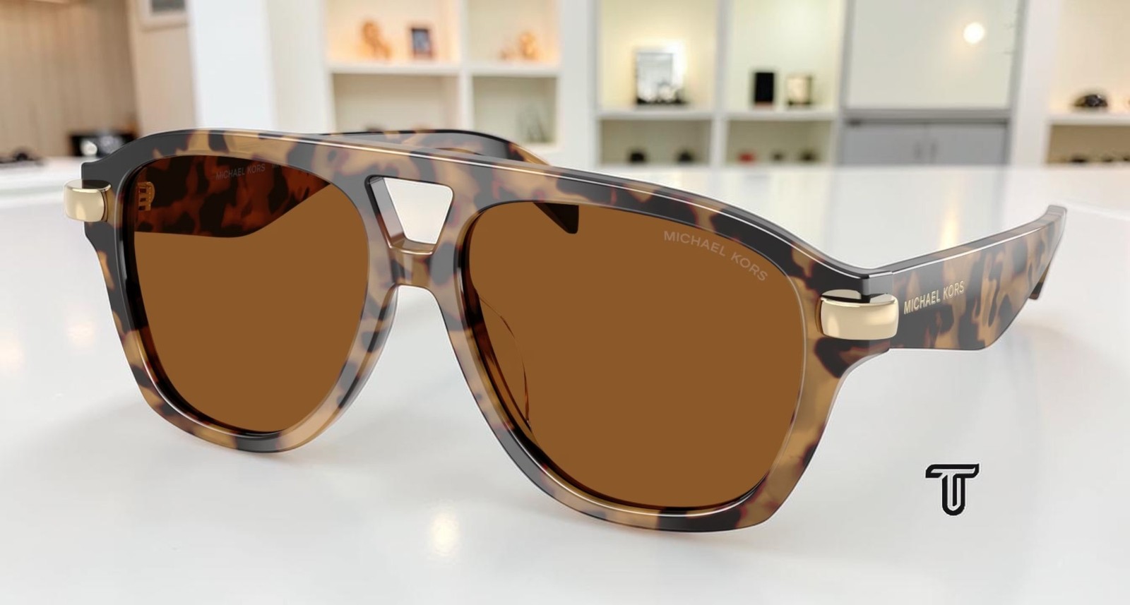 MICHAEL KORS MK2277U 393073 Grenada Tortoise Amber 56 mm Women\'s Sunglasses