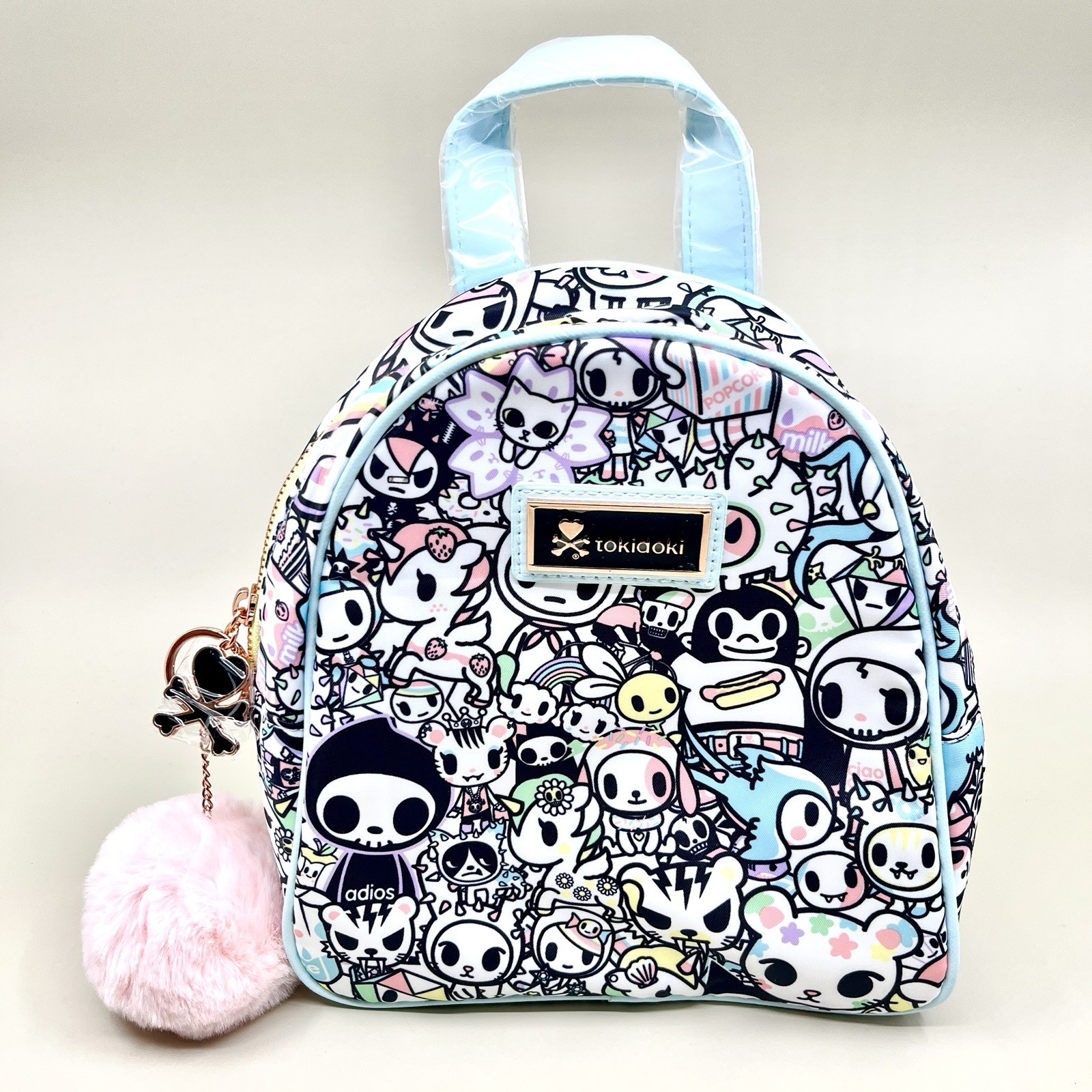Tokidoki 2017 Mini Backpack All Over Print Pastel Character Bag NWT