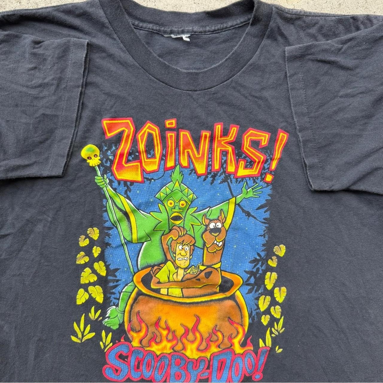 RARE Vintage 90s Scooby Doo “Zoinks” Single Stitch Black Size Medium Shirt