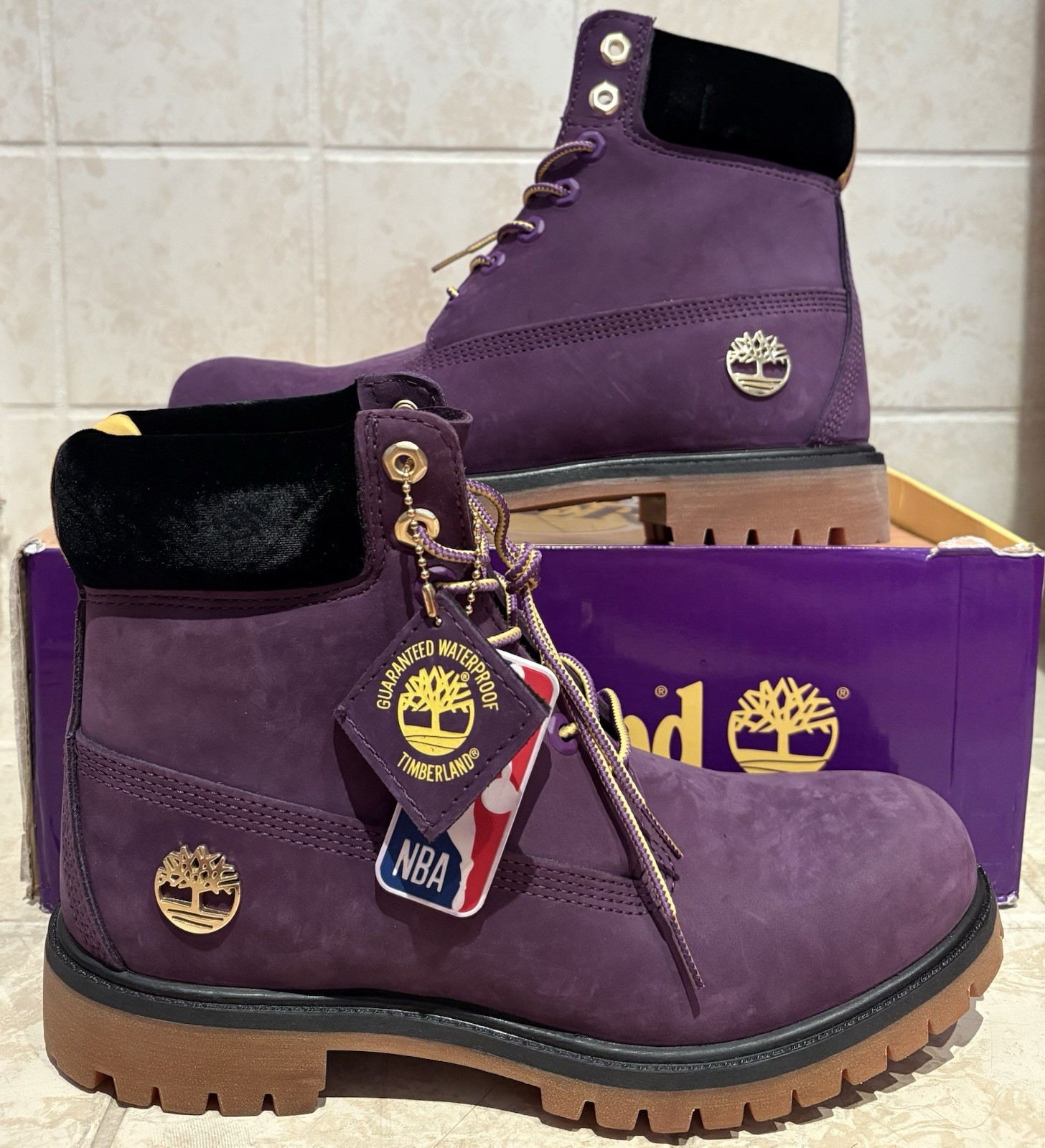 Timberland x NBA Los Angeles Lakers 6-Inch Premium Boots Sz 8.5M Limited Edition