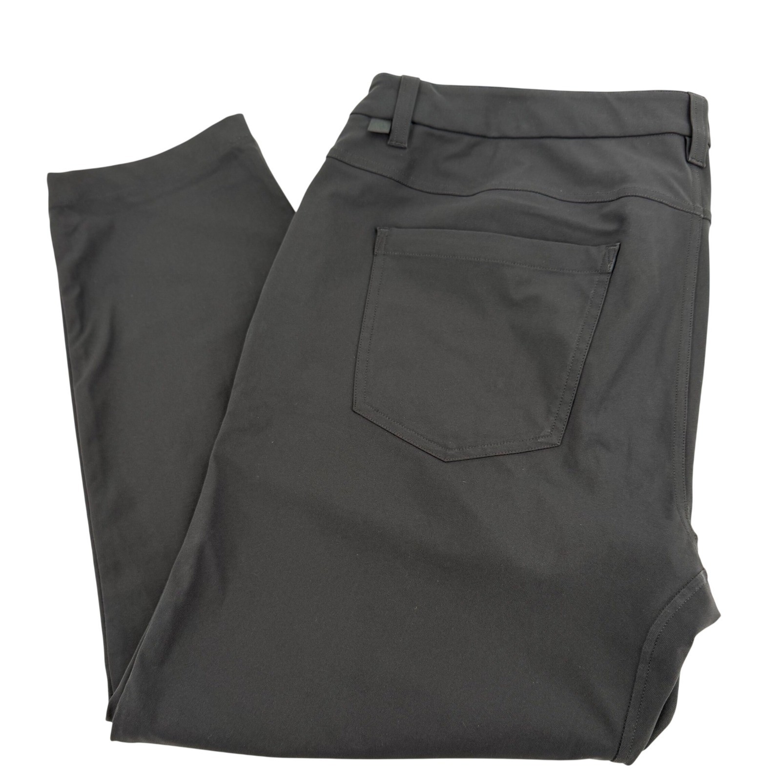 Lululemon ABC Slim Tapered Pants Mens 38 Dark Grey Warpstreme Excellent
