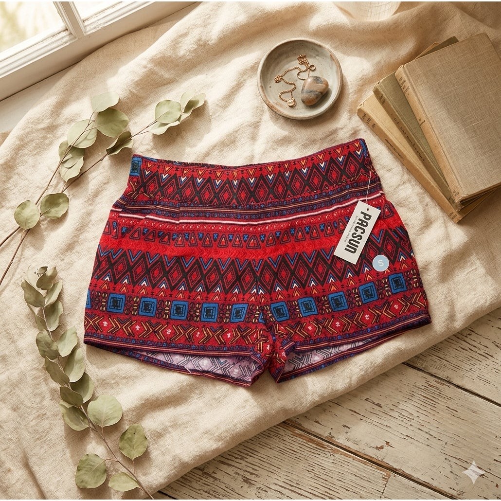 LA Hearts PacSun Tribal Aztec Print Shorts - Size S - NWT Boho Festival