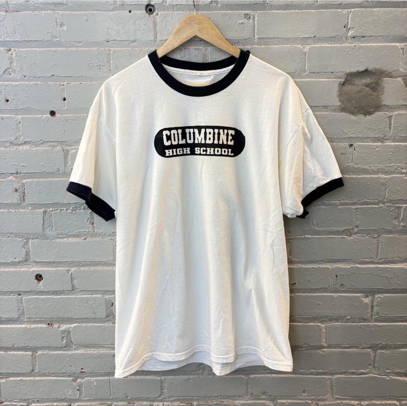 Vintage 80s 90s Columbine High School Rebels Ringer Size XL Shirt RARE