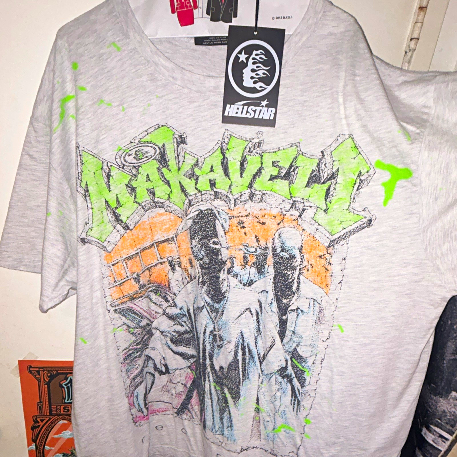 HELLSTAR  x 2Pac collab Men’s 2XL Gray Graphic Print COMPLEX CON exclusive drop