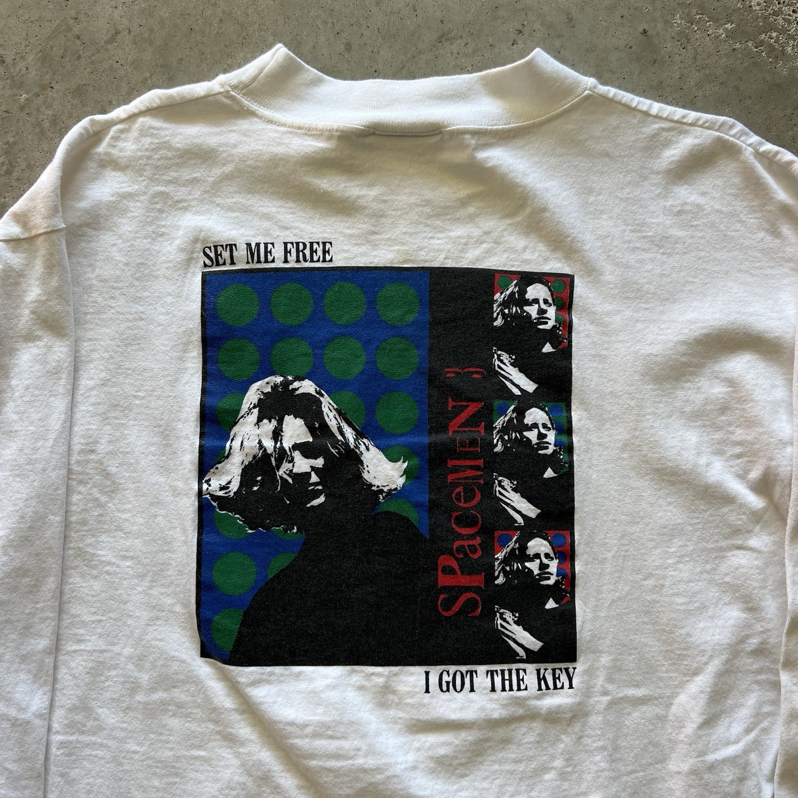 1990s Spacemen 3 Set Me Free Long Sleeve Tee SUPER RARE Authentic Rock Grail