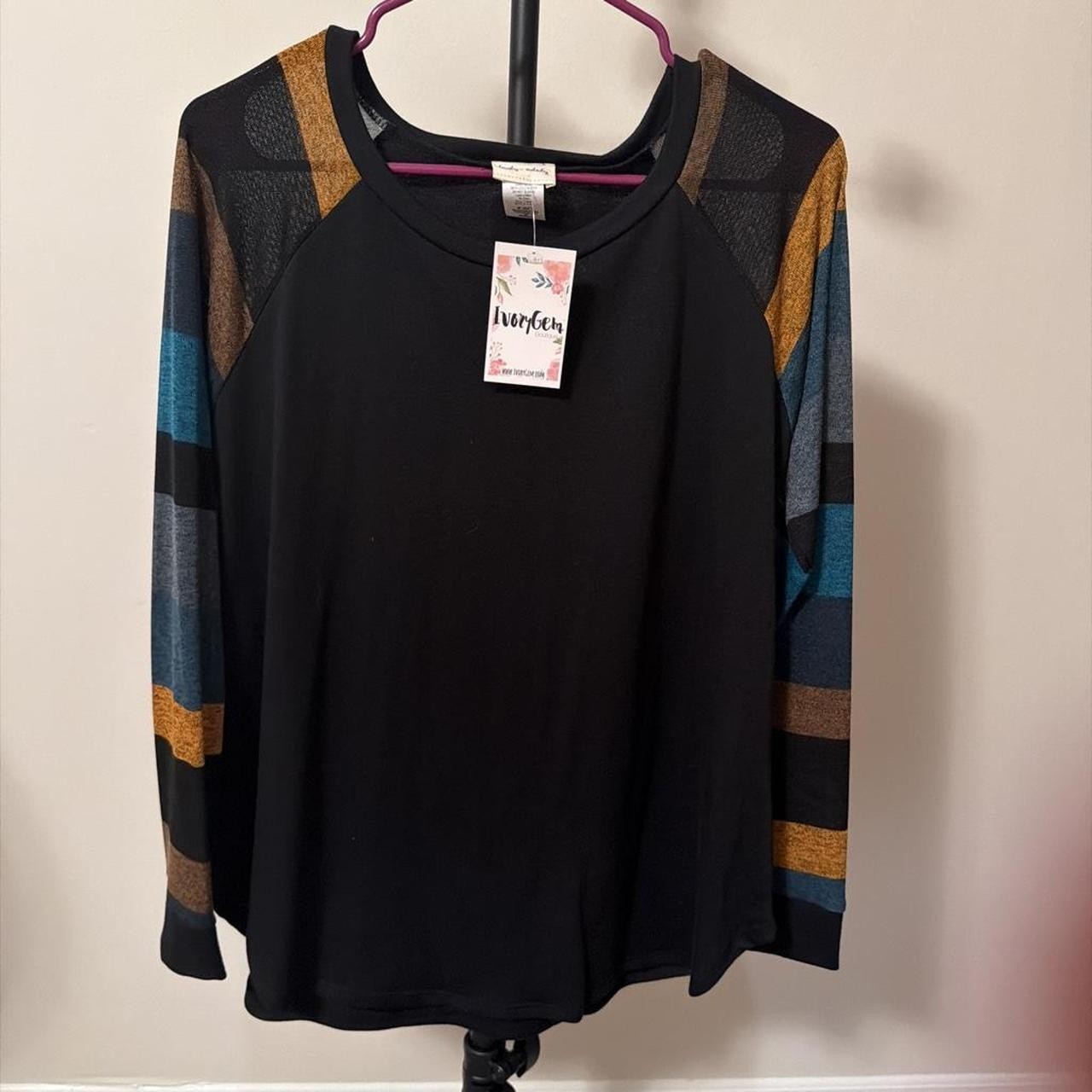 Unbranded Women\'s Black and Multi Blous