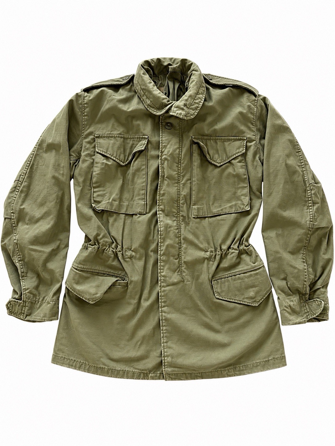 Vintage 1983 US Army M-65 Field Coat OG-107 Olive Green So-Sew Styles Small Long