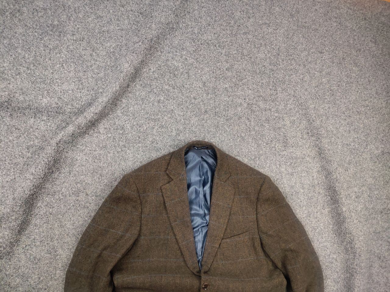 Samuel Windsor Design Dark Green check Wool Tweed Sport Blazer Jacket Vintage