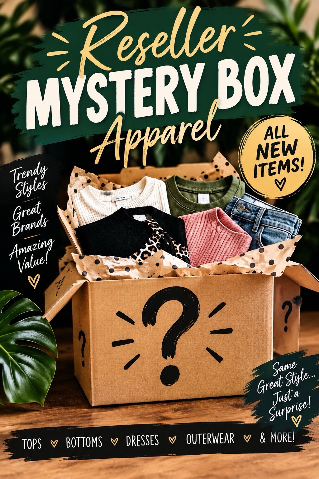 📦 5lbs WHOLESALE APPAREL MYSTERY BOX — $25