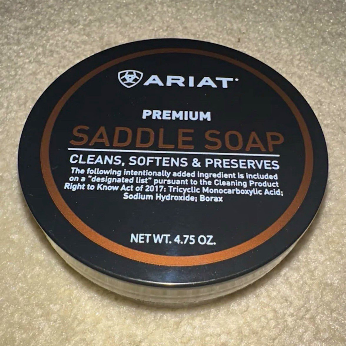 Ariat Premium Saddle Soap Shoe Cleaner Cleans Softens Preserves 4.75 oz