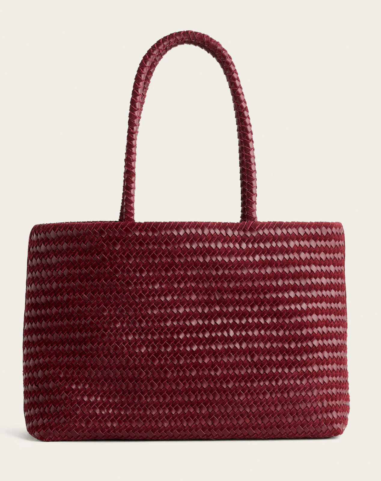 Best Seller Madewell The Signature Woven Tote in Suede & Leather Women Lambrusco