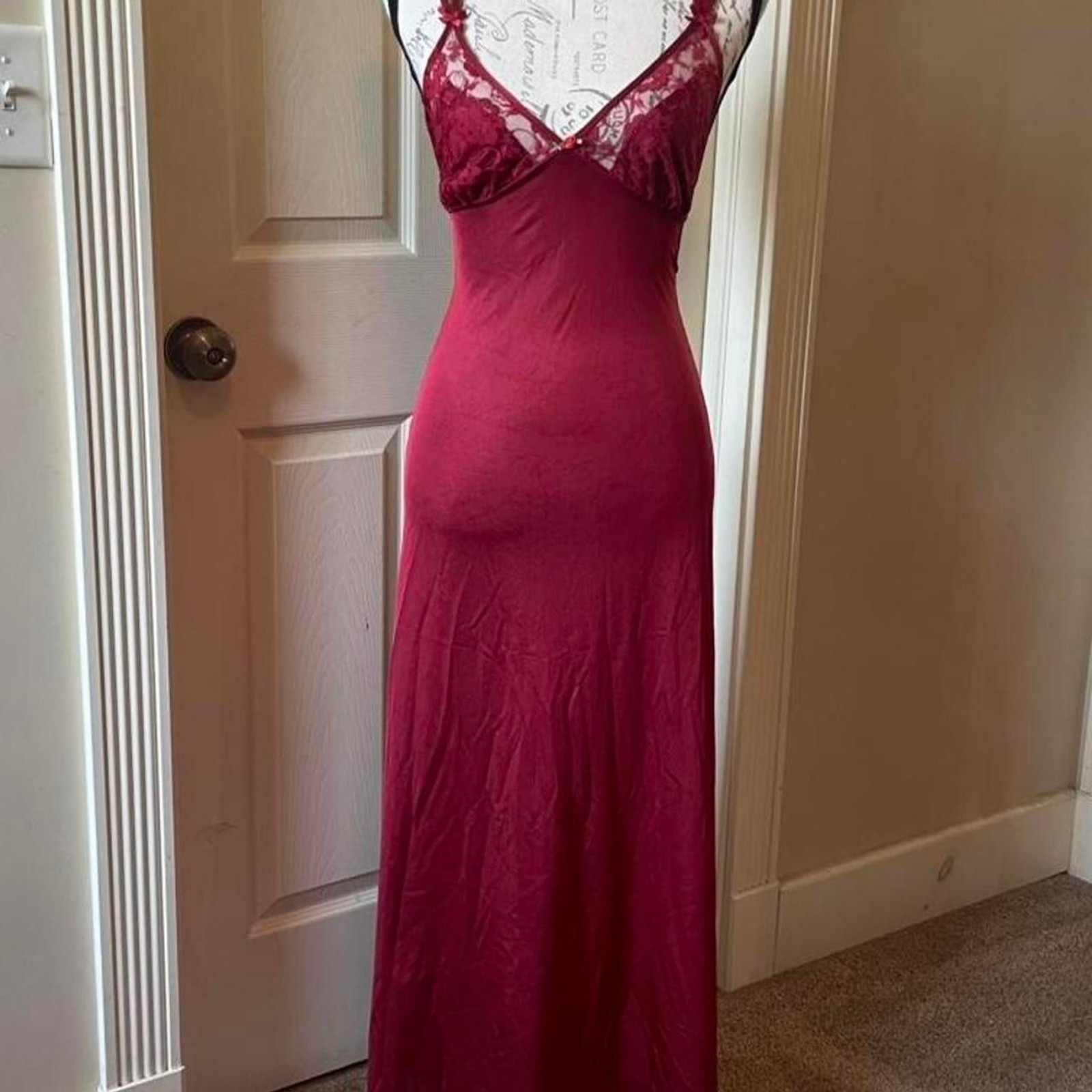 Unbranded Women\'s Red and Burgundy Dress