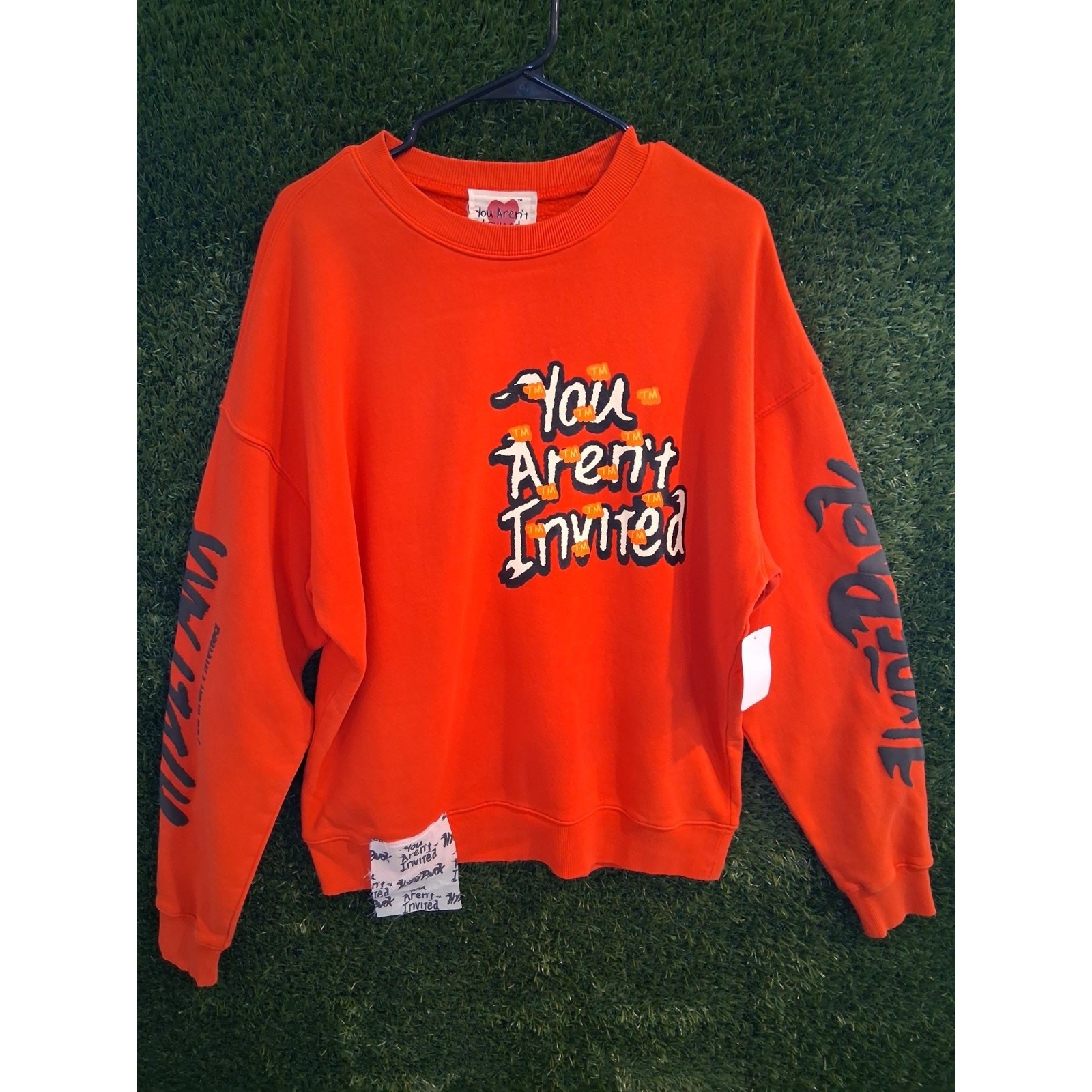 NWT Hyde Park Goods You Aren\'t Invited Orange Graphic Hoodie Medium M