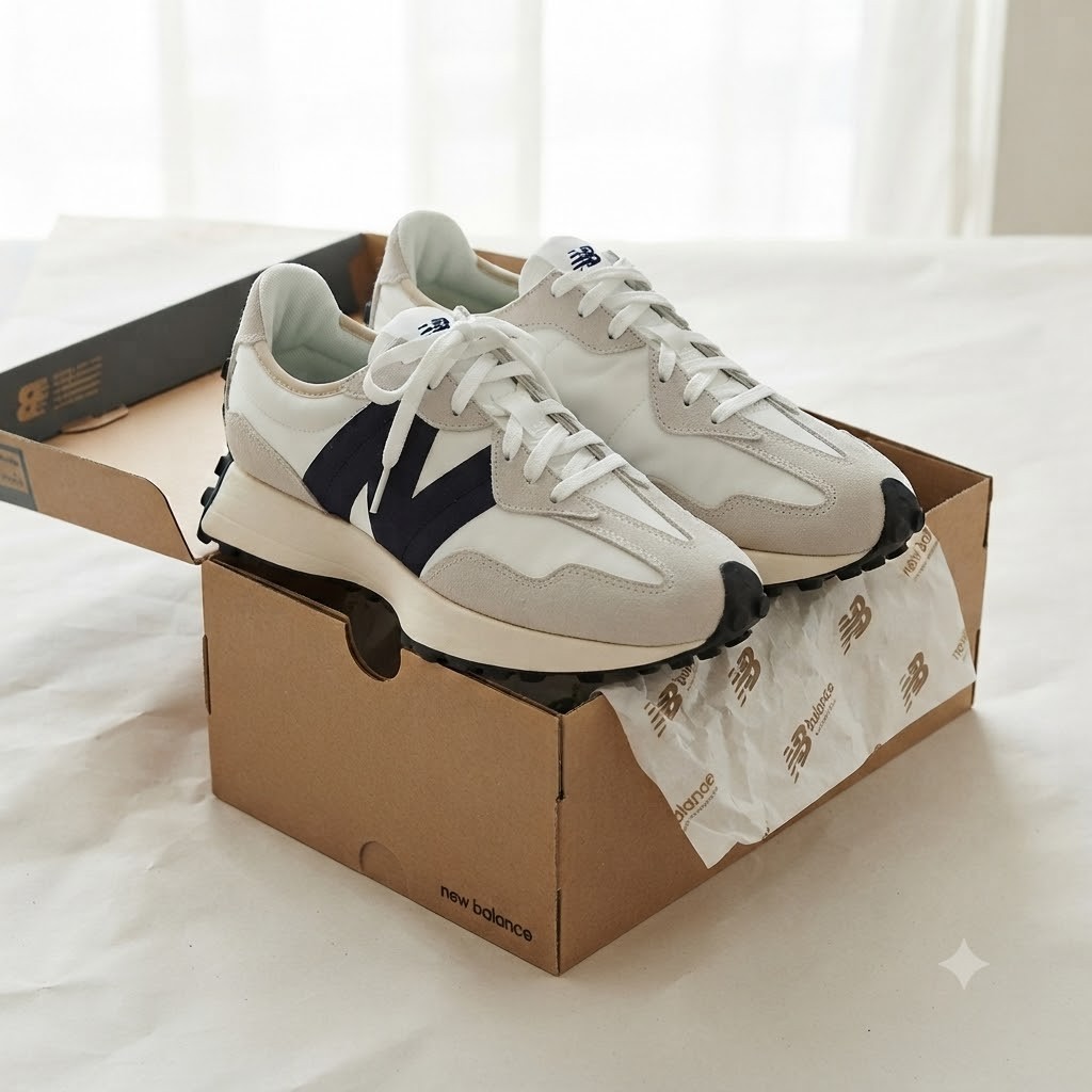 SALE- New. Balance® 327 women's sneakers- Sea Salt Black