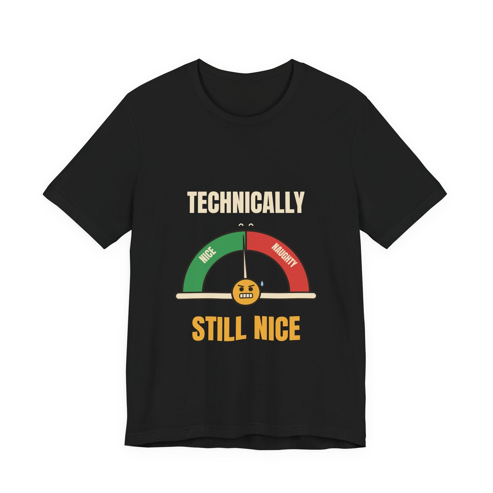 Technically Still Nice Naughty or Nice Gauge Kids Christmas T-Shirt
