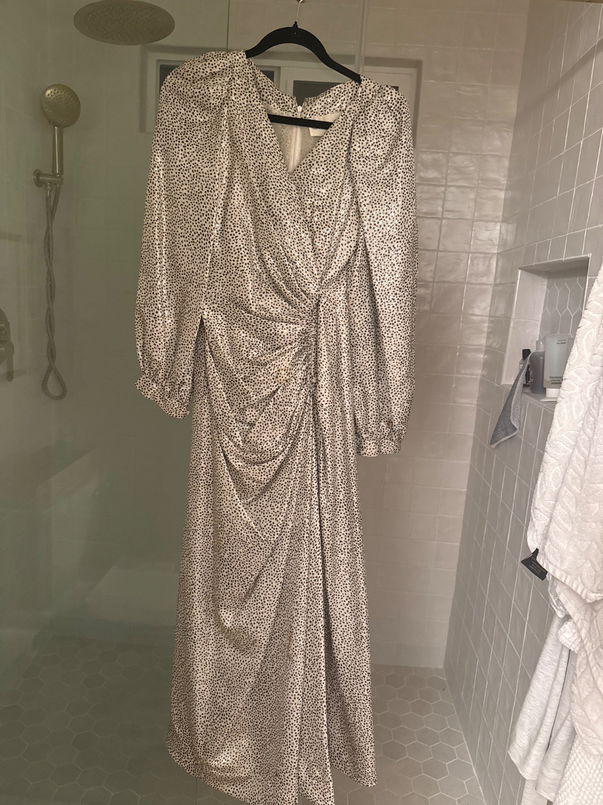 Oscar de la Renta Vintage 1980s Draped Maxi Dress Size 10 Made USA