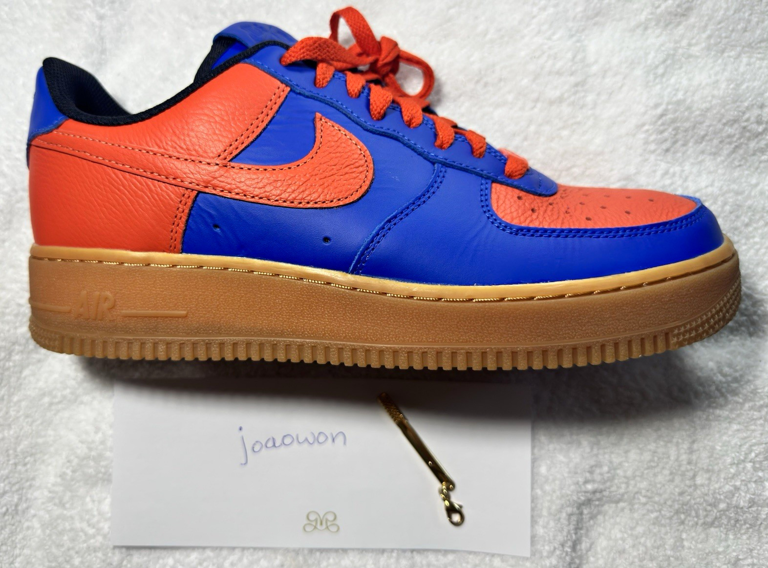 Nike Air Force 1 Low “By You” Blue/Orange Gum Knicks Mets Men\'s US 9 D07416 991