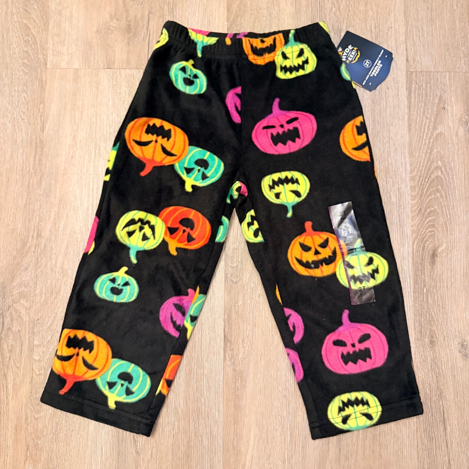 NWT Hyde & EEK Boutique Halloween Pumpkin Fleece Pajama Pants 2T