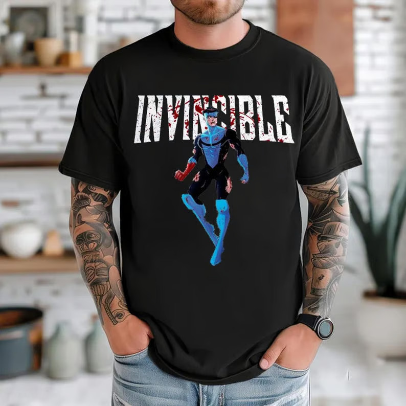 Invincible Mark Grayson Shirt Superhero tee, Comic Book Bootleg Fan Tee T-Shirt