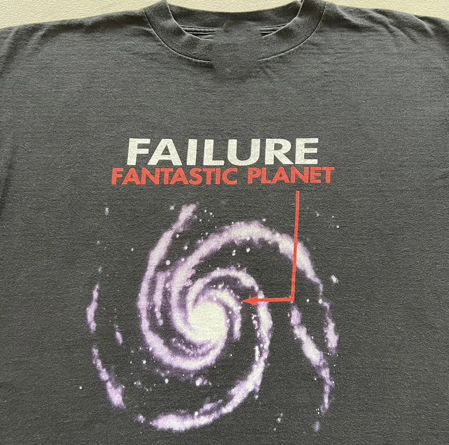 VTG RARE Failure Fantastic Planet Band Tour Black All Size Gift Fan Shirt S-5XL