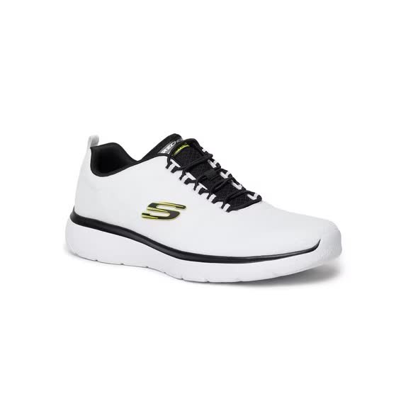 Sale 💕 Skechers Men\'s Geno Slip-On Athletic Shoe White/Black - size WIDE US