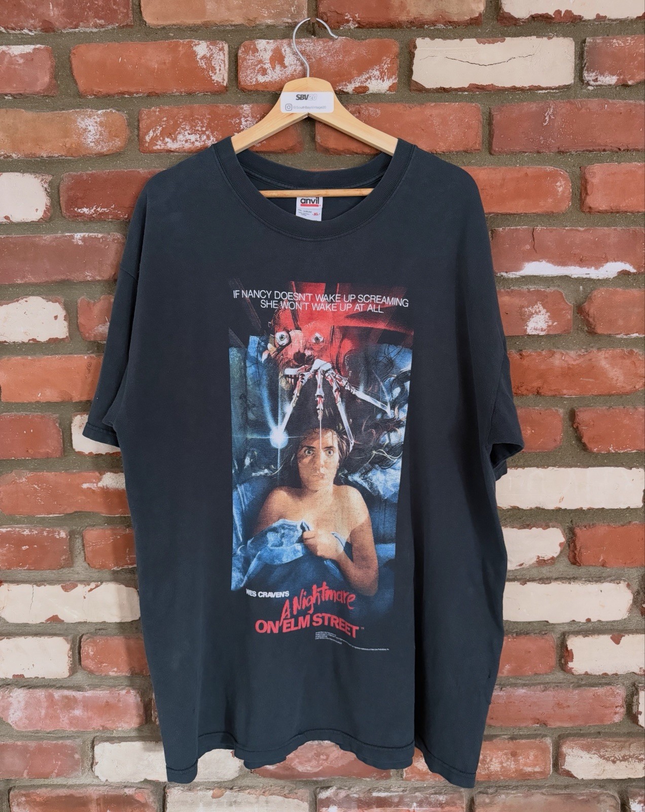 Vintage Freddy Kruger Nightmare On Elm ST Rare Horror Movie Distressed Shirt XL