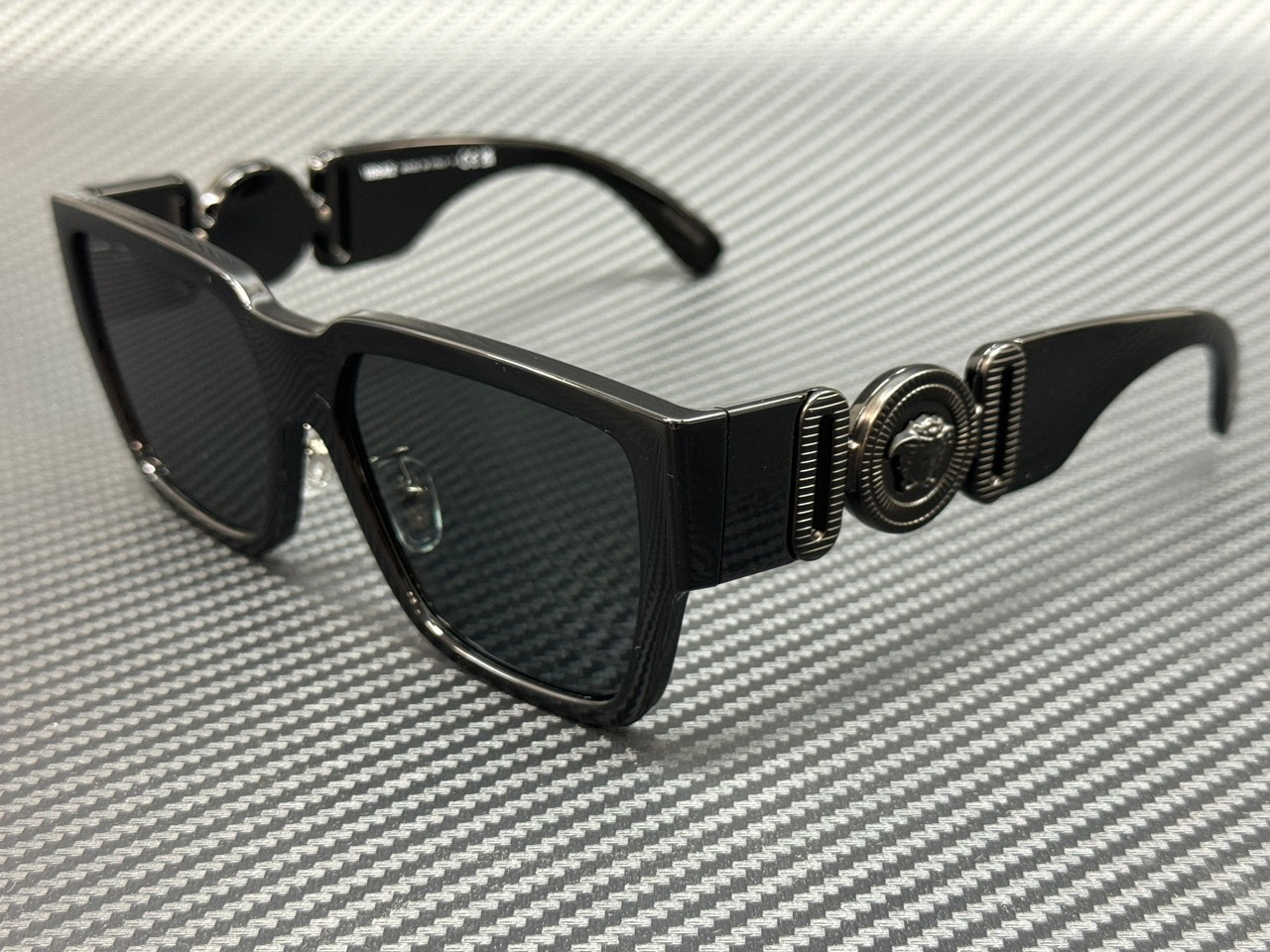 VERSACE VE4483D 536087 Black Grey Men\'s 57 mm Sunglasses