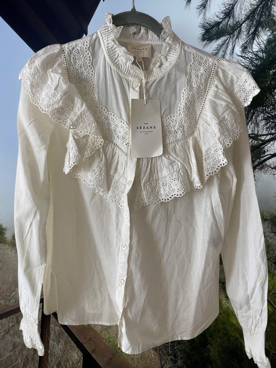 Sézane White Blouse, Size 34