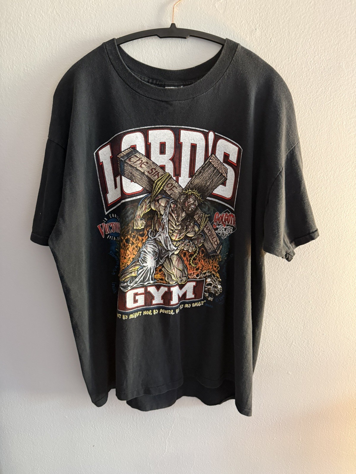 Vintage 1995 Lord\'s Gym Christianity Jesus Parody Graphic Tee Size XL