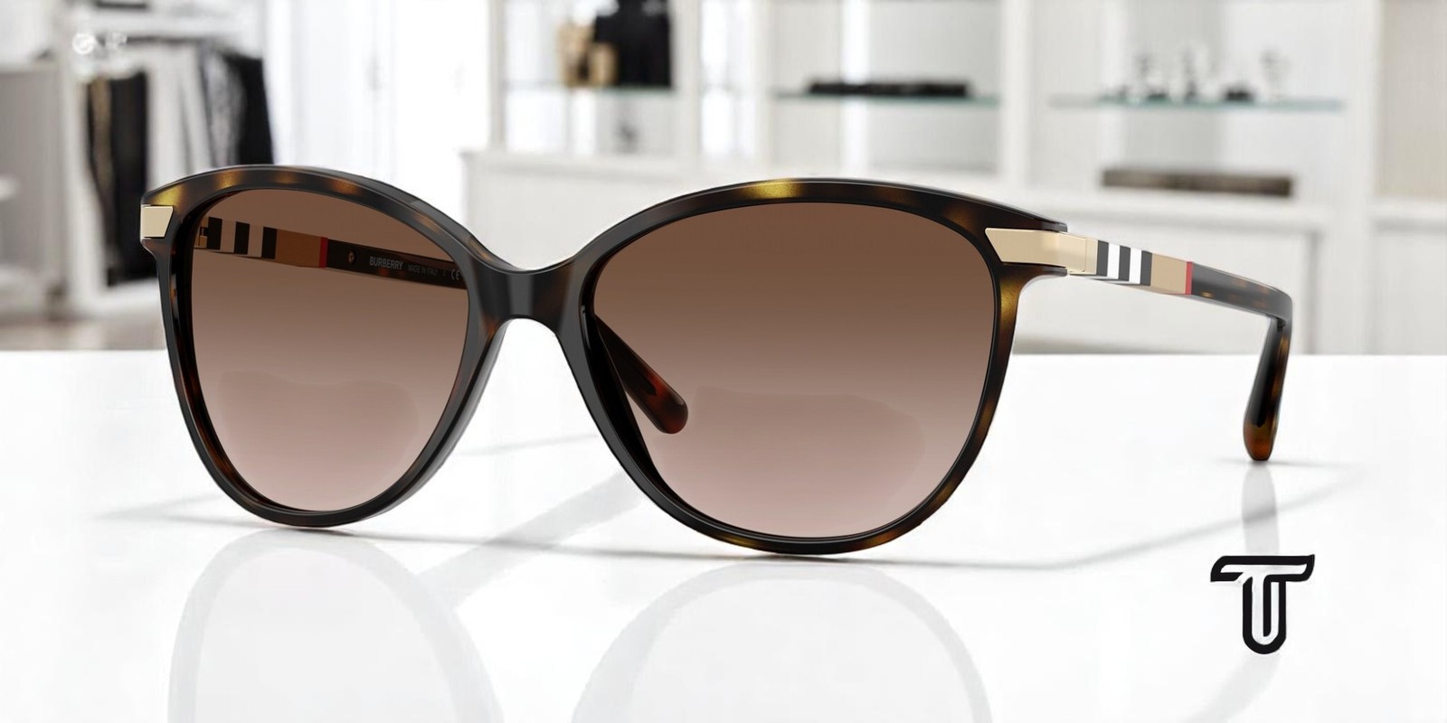BURBERRY BE4216 300213 Dark Havana Brown Gradient 57 mm Women\'s Sunglasses