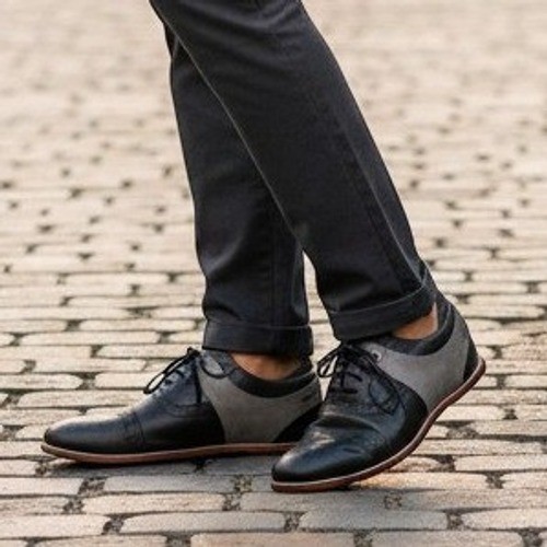 Tsubo Wexler II Mens Oxford Shoes Size 12 Formal Walking Black Grey Leather