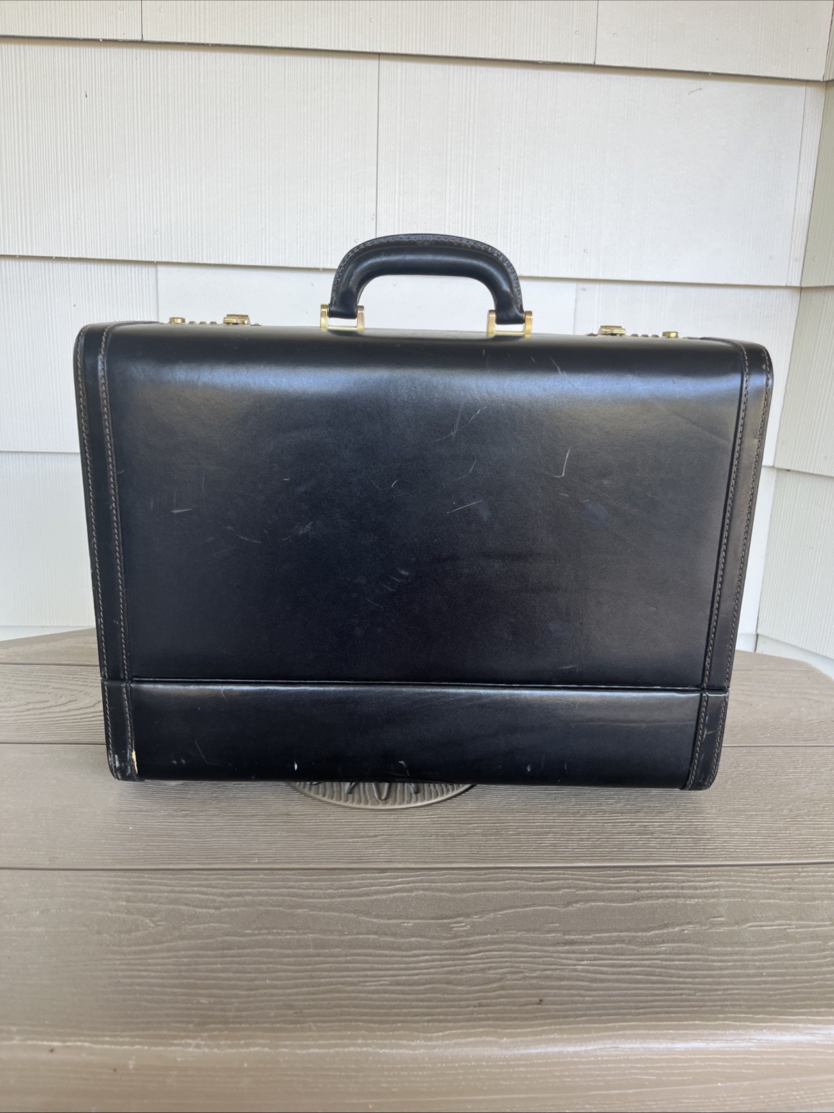 BALLY Leather Briefcase Black Hard Laptop Business Bag Italy Unisex