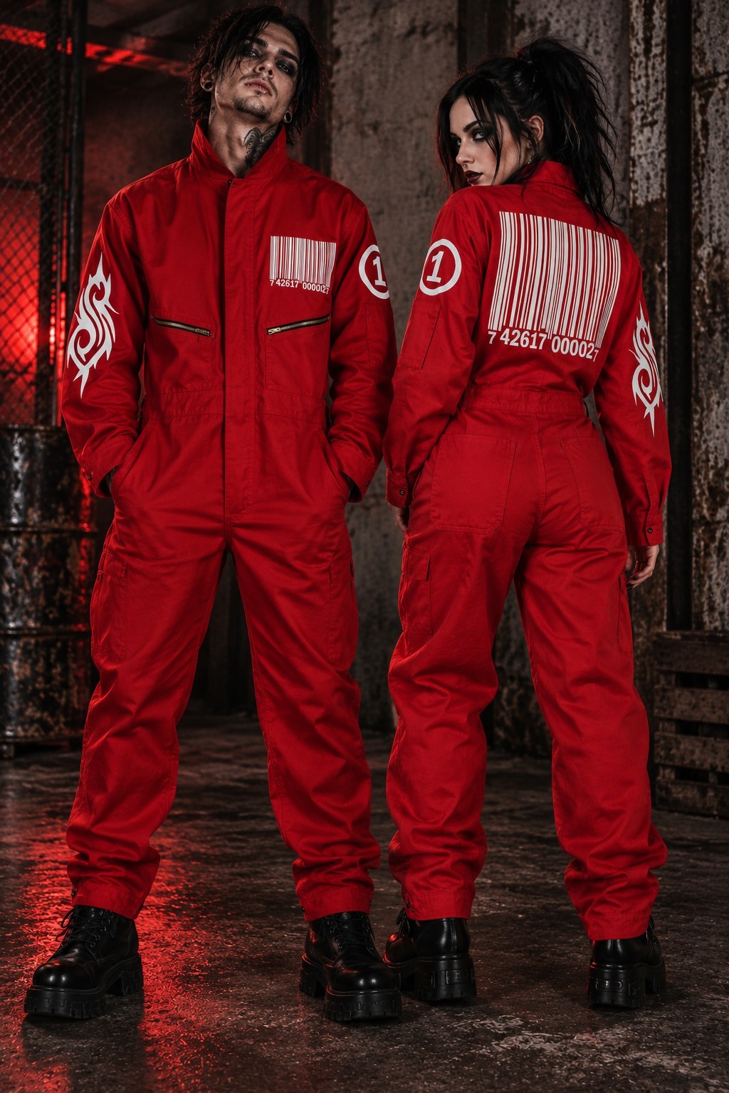 Slipknot Themed Jumpsuit, '99 Red Coveralls. Heavy duty, Unisex.