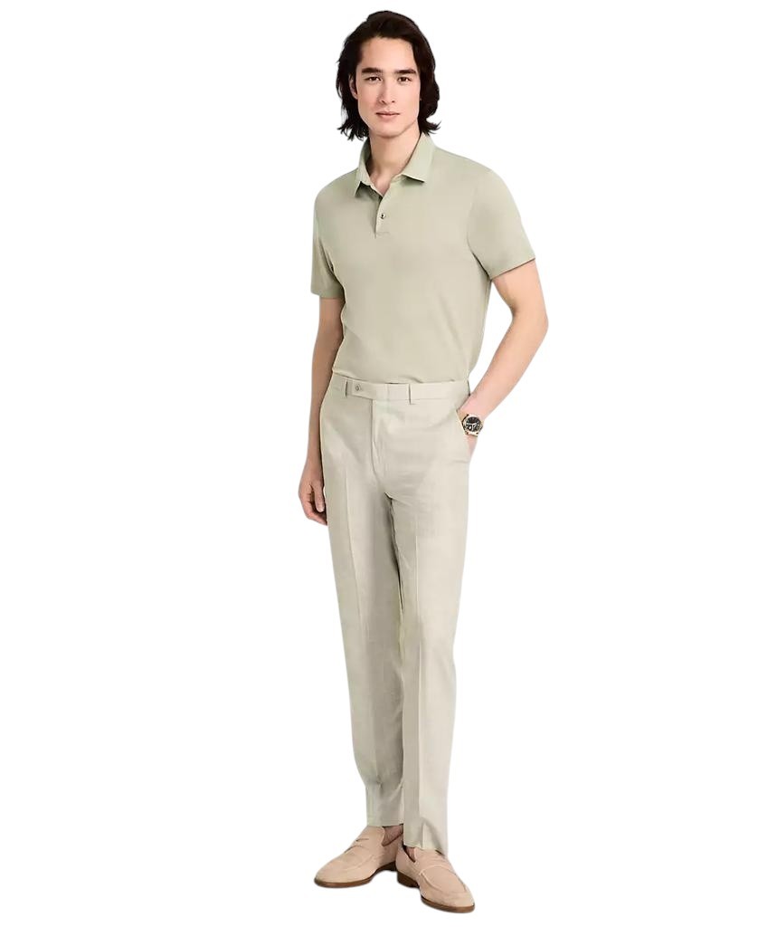 Calvin Klein Mens Slim fit Dress Pants 36 / 32 Beige Solid