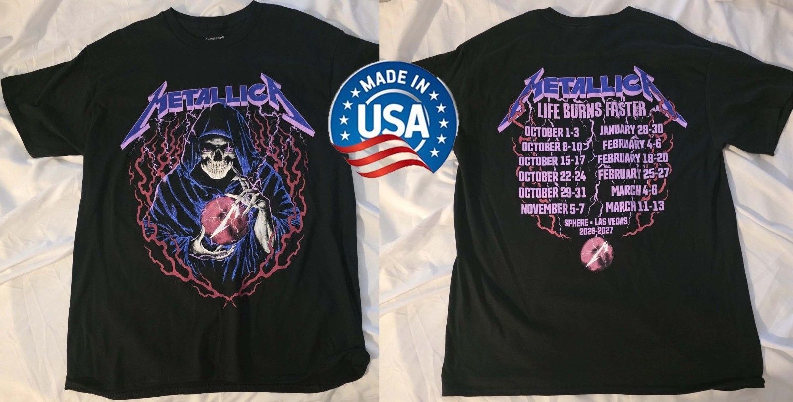 🔥HOT Las Vegas 2026 Sphere T-Shirt 2Sided Reprint