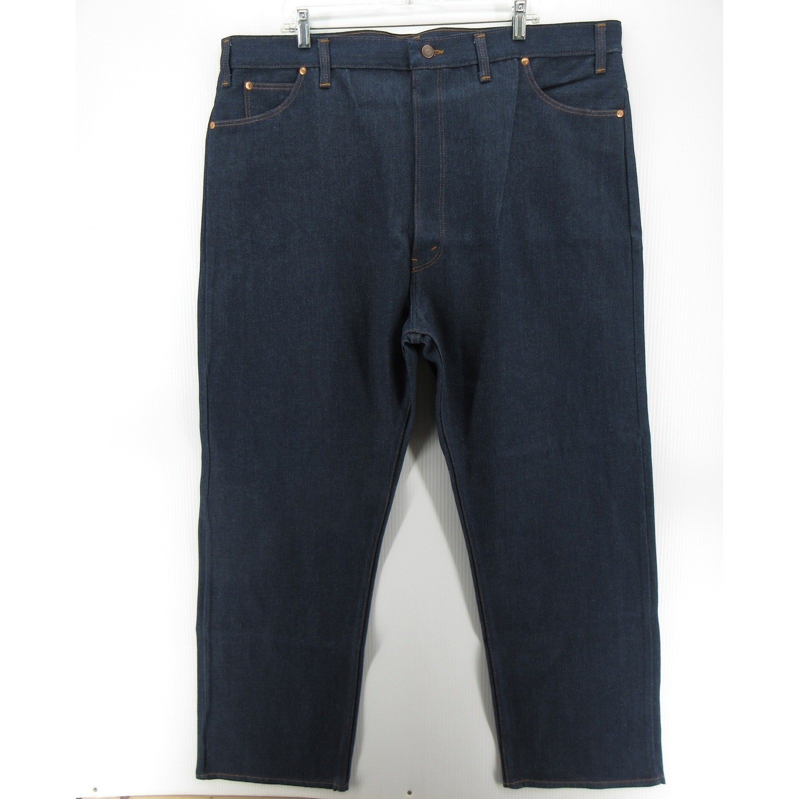 VTG JC Penney Jeans Men 44X31 Big Blue Indigo Western Cowboy Deadstock 80s NEW