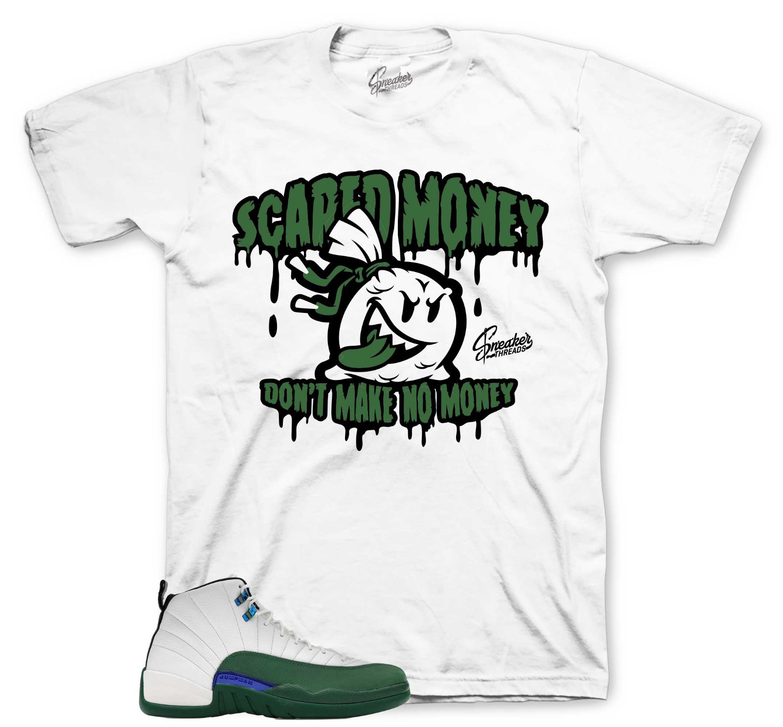 Shirts To Match Retro 12 Bucks Sneaker Tees For AJ12 - Scared Money Shirt