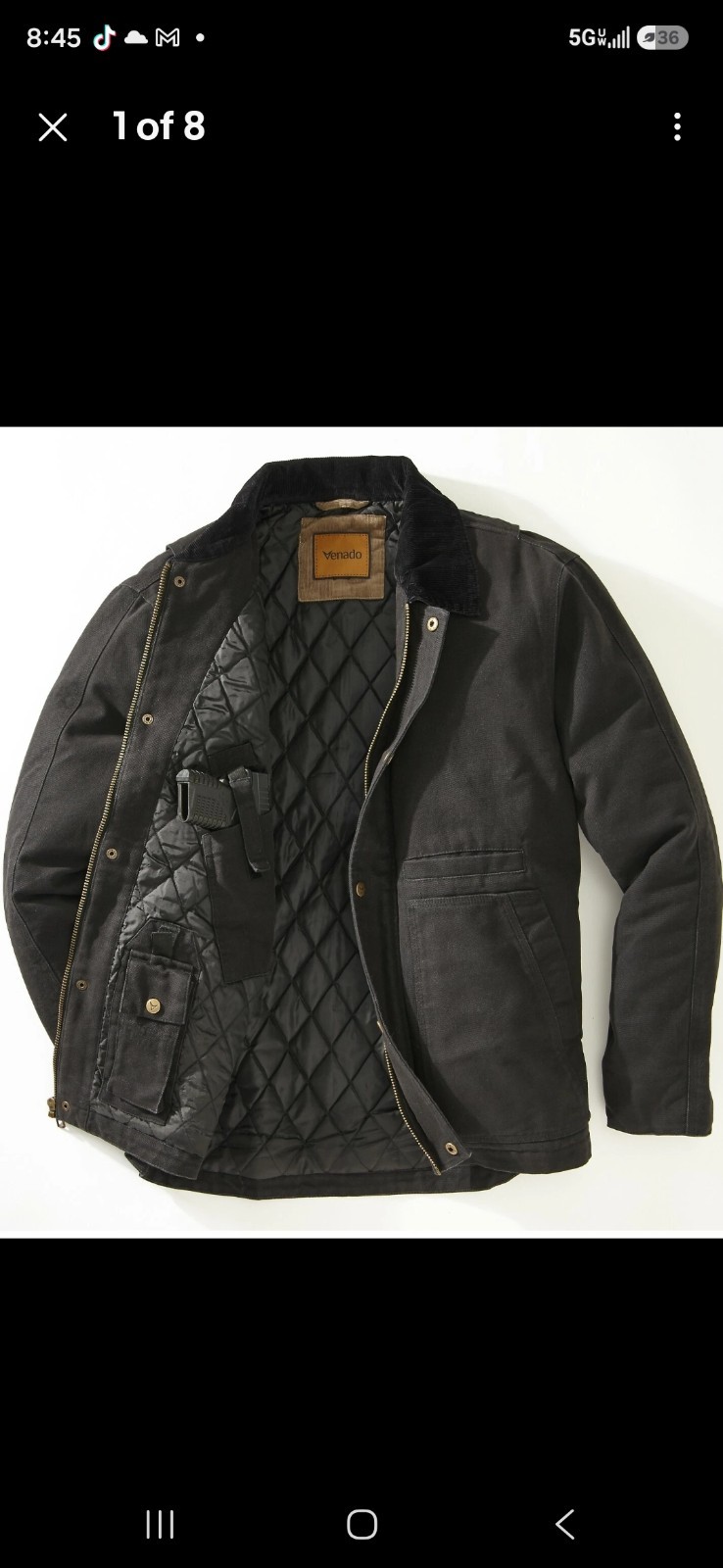 Venado Concealed Carry Jacket for Men - Heavy Duty Canvas - Conceal Carry Pocket
