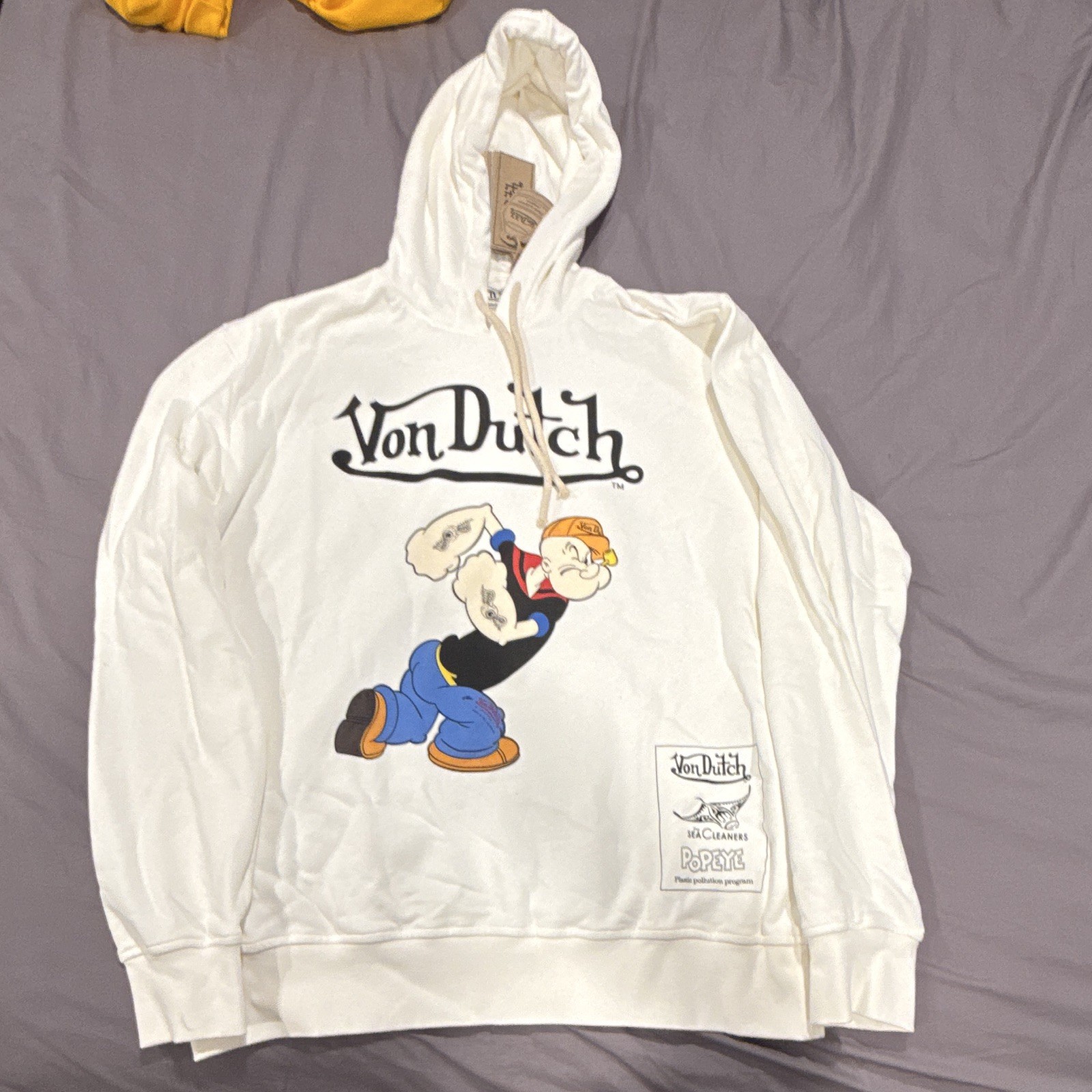 Collectible von Dutch Popeye The Sailor Man Hoodie. Size Large. Oversized Fit
