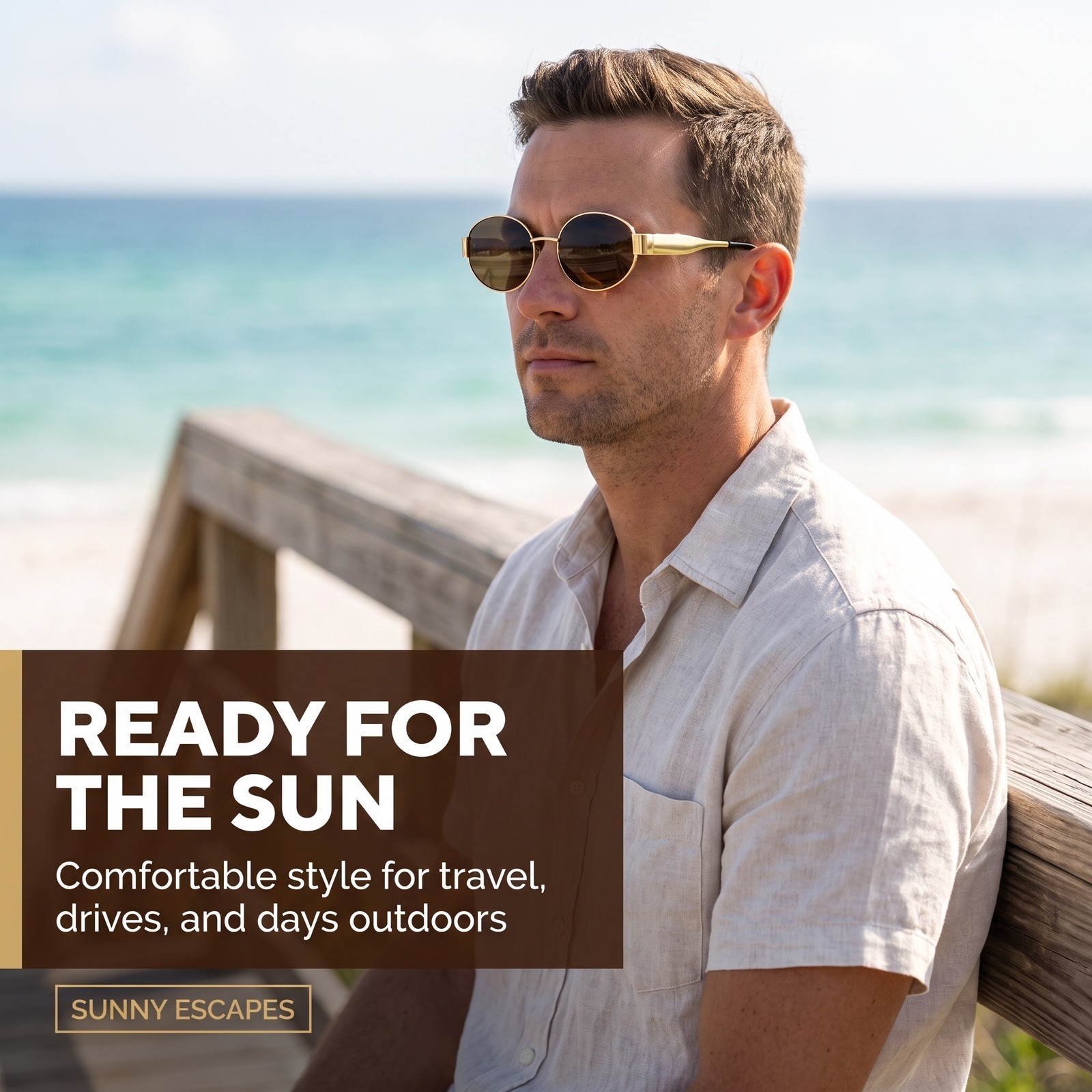 2026 Retro Oval Shades UV380 Sunglasses Men Women Hiking Fishing Beach Casual