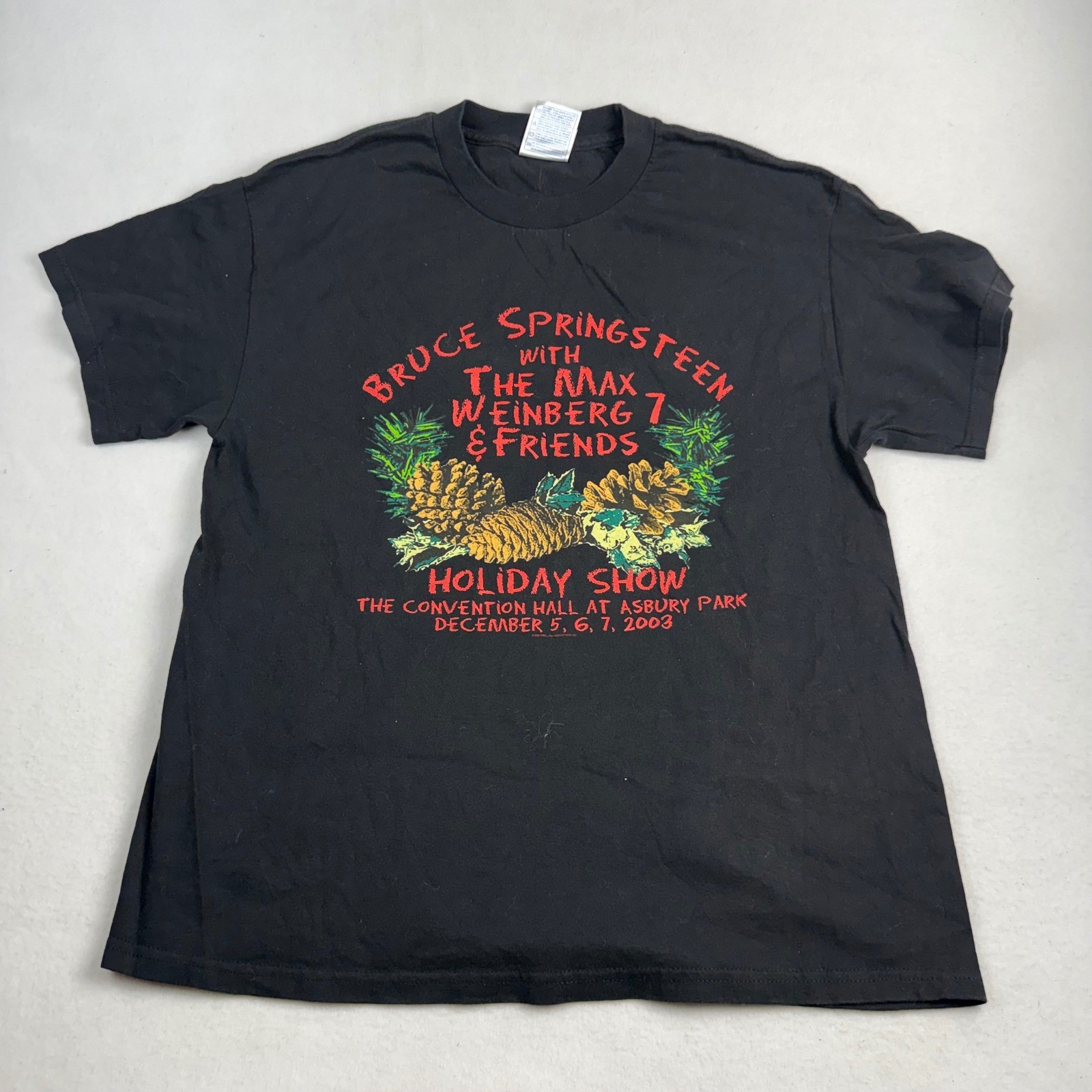 Bruce Springsteen Max Weinberg 7 Holiday Show 2003 Asbury Park T-Shirt Mens L
