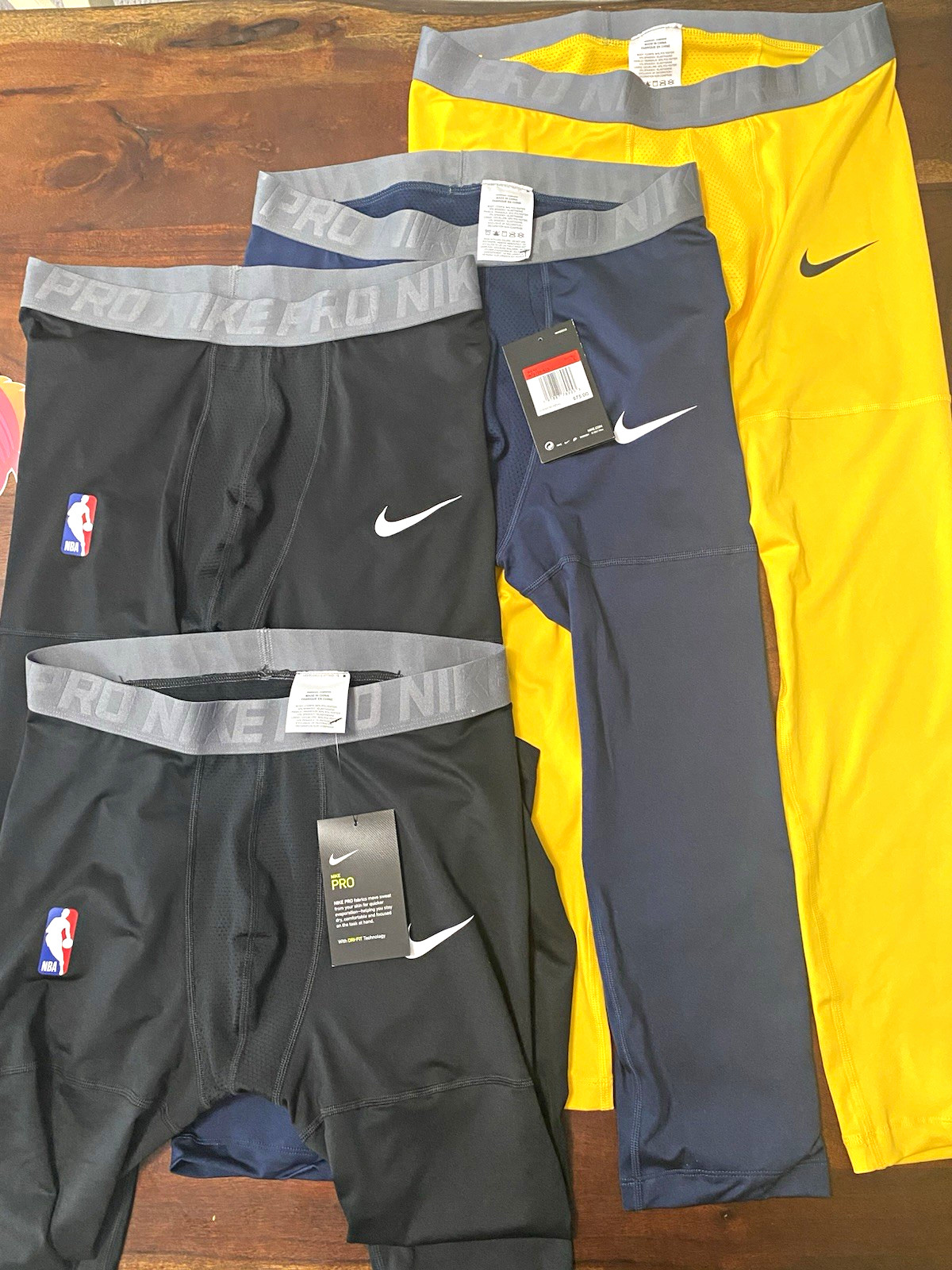 Nike Pro Authentic NBA Men\'s Compression Tights 3/4 Pants