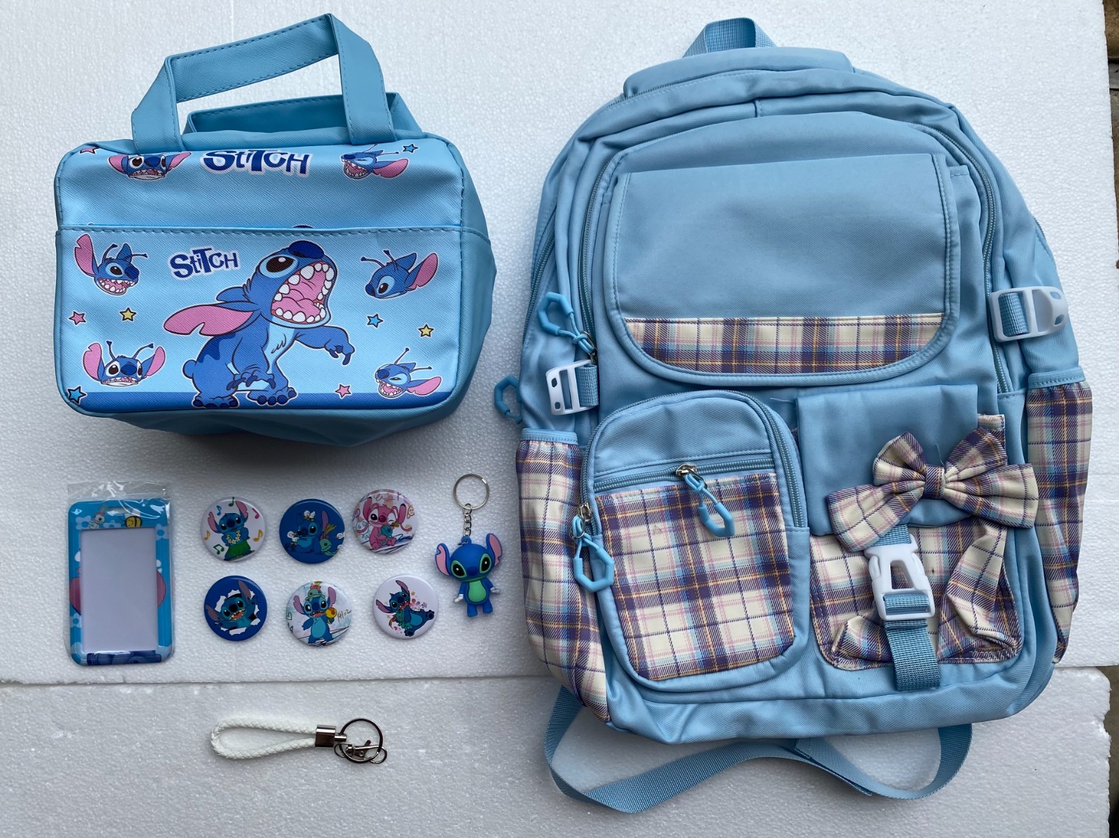 Cute School Backpack for Girls Kids Teens with Lilo & Stitch package
