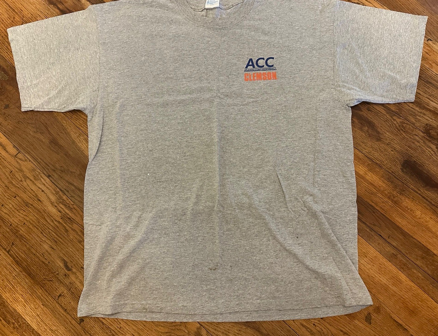 Vintage - 2000’s Clemson/Acc T-shirt Men\'s Size XL Grey (with Stains/paint)