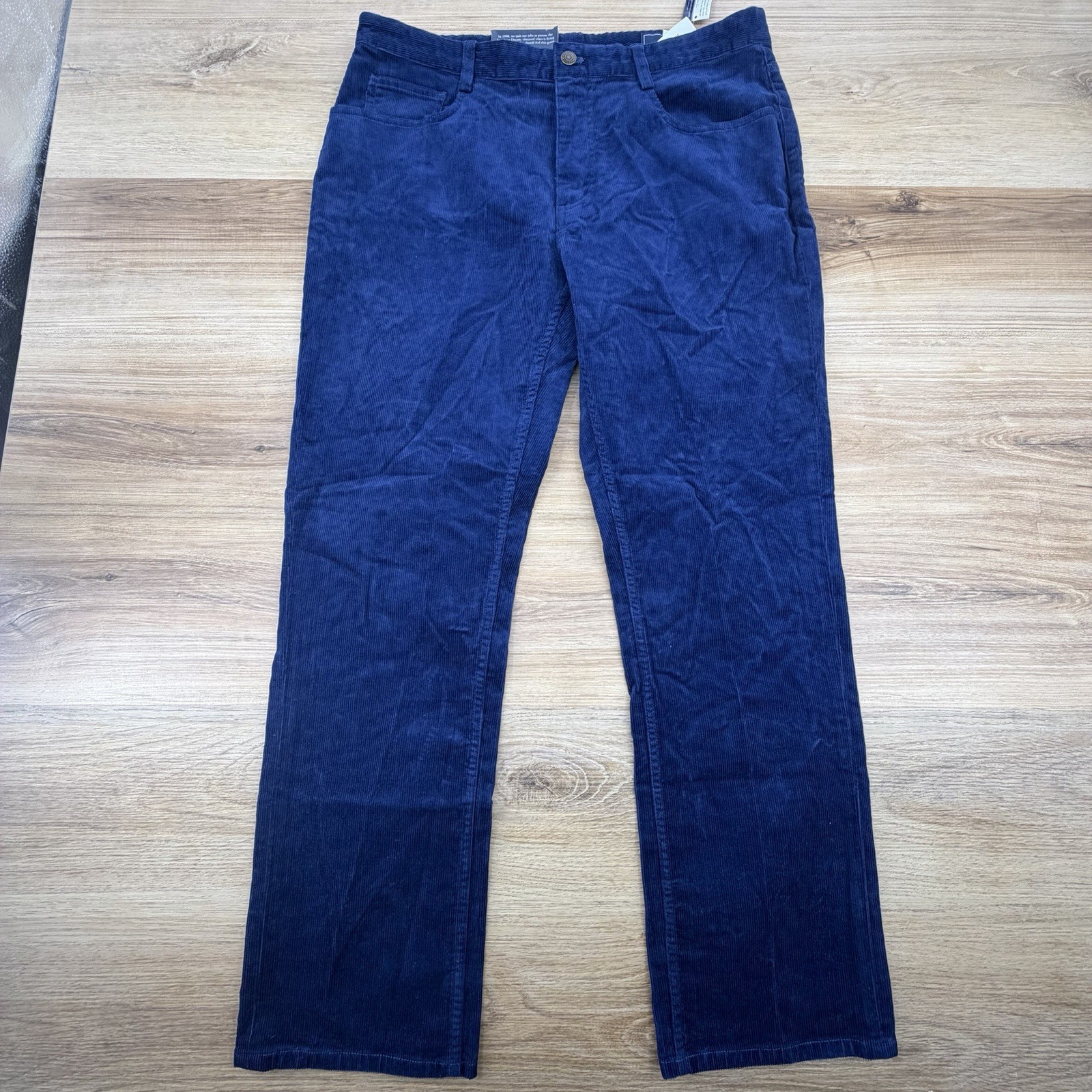 NWT Vineyard Vines Classic Fit Corduroy Blue 5-Pocket Pants Cotton Spandex 34x30