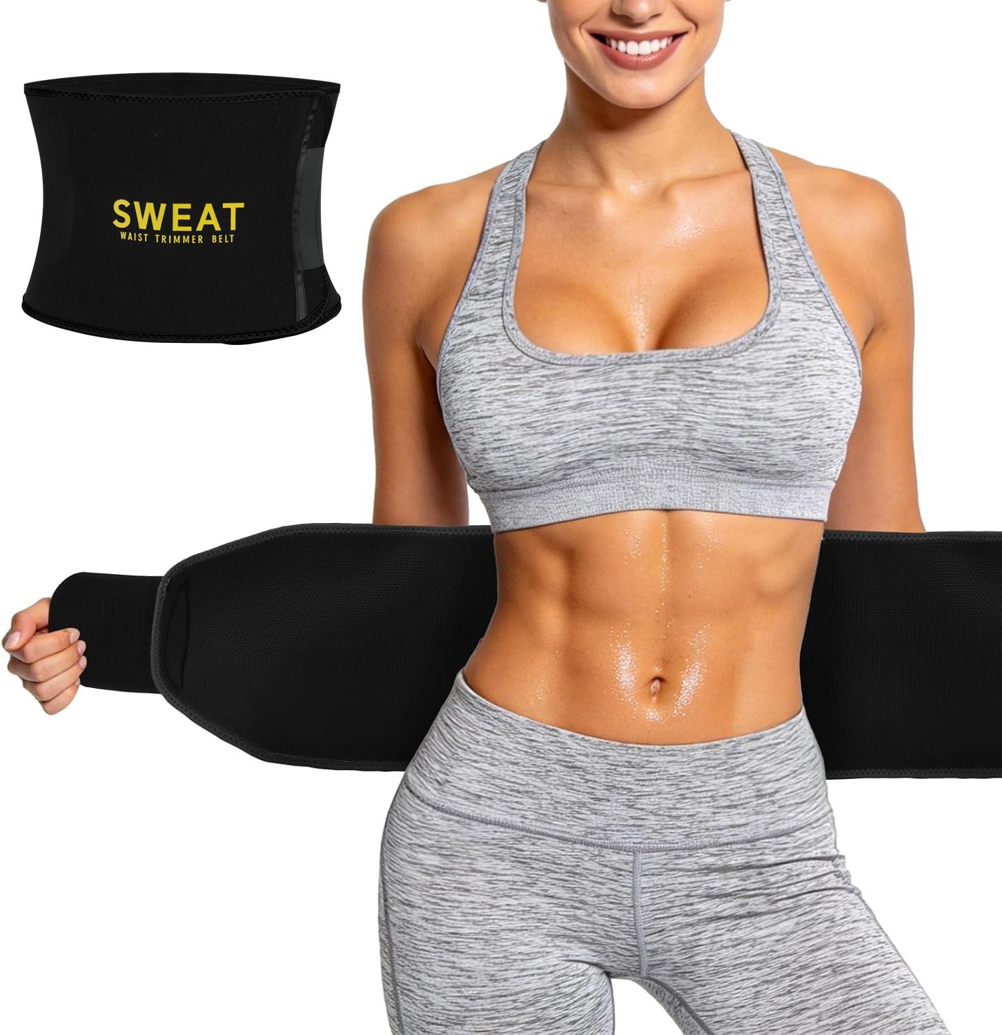 Womens Neoprene Sauna Sweat Waist Trainer Belly Fat Band Waist Trimmer Workout